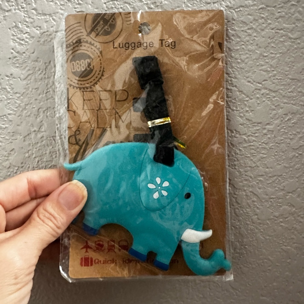 Elephant Luggage Backpack Tag  - New